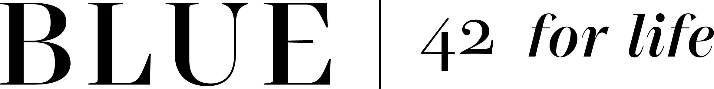 Blue 42 for life LOGO Horizontal Landscape 1C Black RGB.png